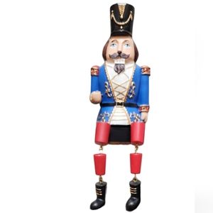 Vintage ceramic holiday nutcracker soldier shelf sitter